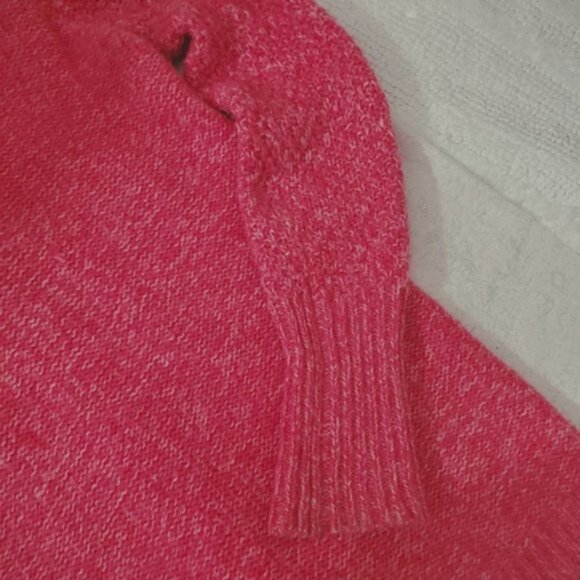 Aéropostale Cable Knit Neon Pink Middy Cardigan - Picture 5 of 11